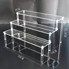 Soporte de Exhibición Acrílico, Soporte Escalera para Figuras, Adorno de Escritorio para Muñecas Pop Mart, Soporte Transparente para Exhibición de Postres y Joyería