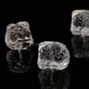 Jingdian Jewelry Cabeza de León de Cristal Blanco Natural con Agujero para Pasar Accesorios para Joyería DIY de Tendencia Nacional Productos Semiacabados Venta al por Mayor