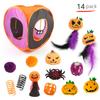 Resumen Traje de juguetes de túnel para gato de Halloween Juguetes interactivos divertidos para gatos Una variedad de juguetes de túnel para gatos que se divierten solos