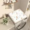 Funda de Mesa de Noche Floral Tridimensional para el Hogar, Funda para Lavadora, Paño de Cubierta Antideslizante Absorbente de Agua de Tierra de Diatomeas, Tapete a Prueba de Polvo