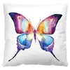 Funda de almohada de felpa corta de mariposa para el hogar transfronteriza, funda de almohada con estampado digital de gráfico de dibujos animados, cojín de almohada
