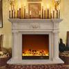 Chimenea de Mármol Decoración del Hogar Nicho Decoración Adornos Talla de Piedra Escultura de Piedra Calefacción Soporte para Chimenea Interior Estilo Europeo Simple