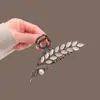 Presilha de Garra Elegante Estilo Coreano Espiga de Trigo Liga Clip Tendência Temperamento Grande Pente de Cabelo com Diamantes para Penteado Presilha Tubarão Acessório de Cabelo