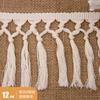 Alfombra de flecos de borlas de algodón anudada a mano, textil para el hogar, cortina, ropa, encaje decorativo, accesorios en stock, venta al por mayor