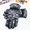 Luvas de Algodão Camufladas Masculinas Novas de Outono e Inverno Forradas com Lã para Aquecimento Ciclismo Veículo Elétrico Luvas Antiderrapantes Estilo Triângulo Seis Estilos