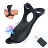 Anillo para Hombres Mengqi Control Remoto Inalámbrico Anillo Vibrador y Succionador con 5 Frecuencias para Hombres, Juguete Sexual para Adultos