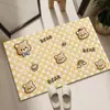 Alfombra de Piso Absorbente Antideslizante Estilo Tejido Imitación Lana de Dibujos Animados para Baño y Regadera