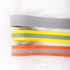 Fita Refletora Ignífuga de Aramida Fita Refletora Resistente ao Fogo 5cm Fita de Advertência 100% Algodão Amarelo Fluorescente Prata Brilhante Fita de Advertência Lavável