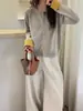 Nuevo cárdigan de punto 100% lana con bloques de color, talla grande, para mujer, suelto y estiliza, suéter de cachemira moderno y versátil