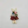 Mori accesorios pequeño todo a juego lindo bordado tridimensional japonés bordado a mano animal planta flor broche
