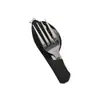 Cuchillo Plegable Multifuncional Desmontable, Tenedor y Cuchara para Acampar Operado por el Fabricante, Vajilla Tres en Uno, Cuchillo Portátil para Regalo al Aire Libre