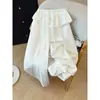 Pantalones de Moda de Este Año con Bordes Fruncidos, Cintura Elástica y Diseño de Pierna Ancha para Mujer, Perfectos para Verano, Pantalones Casuales Muy Elegantes para el Trabajo