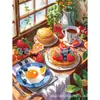 Nuevo Bestseller de Amazon Pintura de Diamantes 5D Corona de Pavo Real Colorida Paisaje DIY Pintura Decorativa para Sala de Estar Fabricante Venta al por Mayor