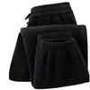 Pantalones de polar de doble cara de peso pesado, nuevo estilo otoño e invierno, pantalones de polar de invierno para hombres y mujeres, pantalones para hombre de talla grande con puño