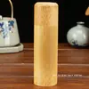 Recipiente de Chá Portátil de Tubo de Bambu Roxo Lata de Chá de Viagem Tubo de Bambu Selado com Tampa Pequena Lata de Chá de Bambu Feita à Mão