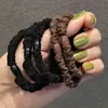 Coreia do Sul corda de cabelo rede vermelha preta elástico alto faixa de cabelo feminina versátil corda de cabeça rabo de cavalo feminino resistente adulto durável elástico de borracha