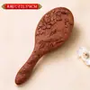 Peine de Cojín de Aire de Sándalo Rojo, Peine de Airbag Tallado para Masaje de Meridianos del Cuero Cabelludo, Peine de Masaje Especial para Mujer con Talla de Zorro, Regalo para Mamá