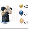 Nuevo Globo Metálico Dorado con Lentejuelas Decoración para Pastel Enchufe para Postre Bandera Enchufe para Mesa de Postres Frontera Transfronteriza de Amazon