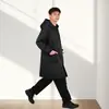 Bata Impermeable con Capucha para Hombres y Mujeres, Ropa de Trabajo Larga, a Prueba de Aceite y Polvo, Delantal de Protección Laboral para Cocina, Ropa Exterior Engrosada y Resistente al Desgaste