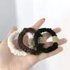 Corea del Sur Dongdaemun con anillo de pelo de intestino delgado arrugado, goma para coleta de color, banda de goma para coleta alta elástica, anillo para el pelo base, mujer