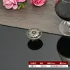 Manija de Cobre Antigua, Manija Redonda de Agujero Único para Cajón de Gabinete de Muebles Color Verde y Rojo Antigua, Manija Clásica Retro Estilo Europeo