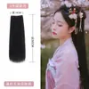 Peluca Hanfu, Extensión de Cabello de Una Pieza Estilo Antiguo, Moño Alto, Cabello Corto, Cabello Rizado de Seda de Maíz para Disfraz Antiguo, Cabello Largo Lacio