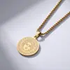 Colar com Pingente de Monstro Feminino Medusa de Cabelos de Serpente Moda Única Aço Titânio Símbolo Grego Antigo Joia Acessório de Aço Inoxidável