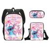 Nuevo producto: Mochila Escolar de Dibujos Animados, Mochila de Estudiante de Poliéster, Estuche de Lápices de Una Sola Capa para Niños, Bolso de Hombro Pequeño, Juego de Tres Piezas