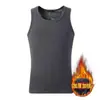 Chaleco térmico sin mangas de invierno para hombre, corte slim, con forro polar, para usar solo o como capa