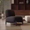 Sillón de Sala de Estar Vintage Color Crema Diseñador Japonés Estilo Wabi-Sabi Silla Sofá Tela Lana de Cordero Sofá Individual