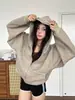 Moda Viaje de Primavera y Otoño Estilo Simple Perezoso Rayas Patchwork Sentido del Diseño Con Capucha Cremallera Cárdigan Sudadera Chaqueta Tendencia