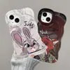 Nick Judy Funda para Teléfono Móvil Adecuada para Apple 17Promax Iphone15 Doble Soporte 16 Pareja 14 Dibujos Animados Lindos