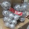 Caja de 6 Piezas Espejo de Vidrio Espumado Plateado Gorro de Navidad Bola sin Tapa Decoraciones para Pasteles Adornos Barra Boda Decoración Bola