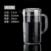 Tetera de Plástico Frío para PC, Jarra para Jugo y Agua, Tetera Transparente Resistente al Calor de Acrílico para Restaurante, Aspecto de Alta Calidad al por Mayor