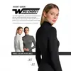 Ropa de Mujer de Comercio Exterior Europeo y Americano, Camiseta Básica de Cuello Alto Ajustada Transfronteriza, Elegante Ropa de Primavera, Se Puede Usar como Capa Exterior, Top de Manga Larga