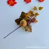Estacas de Folha de Bordo e Abóbora, Decorações para Festival da Colheita de Outono, Galhos de Flores para Decoração de Casa de Halloween, Enfeites para Buquê de Ação de Graças