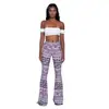 Pantalones Acampanados Estampados de Moda para Mujer Transfronterizos Amazon Wish Pantalones de Campana