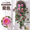 Videira artificial de rosa botão de chá grande, decoração suave para ambientes internos, decoração de duto de ar condicionado, embrulho e cobertura, videira de flor artificial de plástico