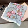 Nuevo Pañuelo Cuadrado Grande de 90 cm, Elegante Pañuelo de Seda Sarga para Mujer, Bufanda Chal de Moda para Primavera y Otoño para Decoración