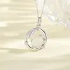 Colar S925 Prata Esterlina Tendência Nacional Original Calcedônia Branca Panda Bambu Feminino Fofo Acessível Luxo High-End Corrente de Clavícula Panda