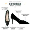 Fábrica de Origem Personalizadas Transfronteiriças Sapatos de Salto Alto Bico Fino para Mulheres com Salto Fino, Adequados para Cheongsam, Sapatos de Casamento de Tira Única