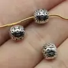 7X7X7Mm 1.4g Exportación Aliexpress Más Vendido Más Vendido Cuentas de Agujero Grande y Pequeño Patrón Grabado Cuentas de Agujero Pequeño Cuentas Espaciadoras