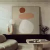 Pintura decorativa de pared de fondo para sofá minimalista nórdico, arte abstracto moderno retro, pintura colgante para porche, sala de estar estilo Instagram