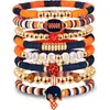 Pulseira de Moda de Baseball Pulseira de Cerâmica Macia Explosões Transfronteiriças Pulseira de Rugby Colorida Múltiplos Anéis Empilhados