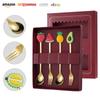 Cuchara tenedor de acero inoxidable, vajilla, juego de cuchara y tenedor de frutas de dibujos animados, cuchara para mezclar café, tenedor de frutas, cuchara de postre