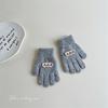 Guantes de Punto para Niños Otoño e Invierno Cereza Etiqueta Pequeña Bebé Para Exteriores A Prueba de Frío Cálidos Resistentes al Viento Guantes de Lana