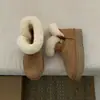 Botas de Nieve Integradas de Piel Esponjosa para Mujer Moda Otoño Invierno Suela Gruesa Zapatos de Algodón 2026 Nuevo Aterciopelado Versátil Engrosado