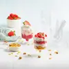 Taza Mousse Vino Tinto 150ML Copa de Postre Mesa Taza de Plástico Desechable Vaso de Shot para Pudín
