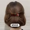 Elegante pinza para el pelo floral con estampado de leopardo para mujer, con un aire Maillard, pinza de cocodrilo estilo coreano, pasador, accesorio para el pelo de otoño e invierno
