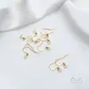 Accesorios de gancho para la oreja de acero de titanio que no se decoloran acero inoxidable simple clásico gancho para la oreja hecho a mano aretes DIY material para aretes de mano